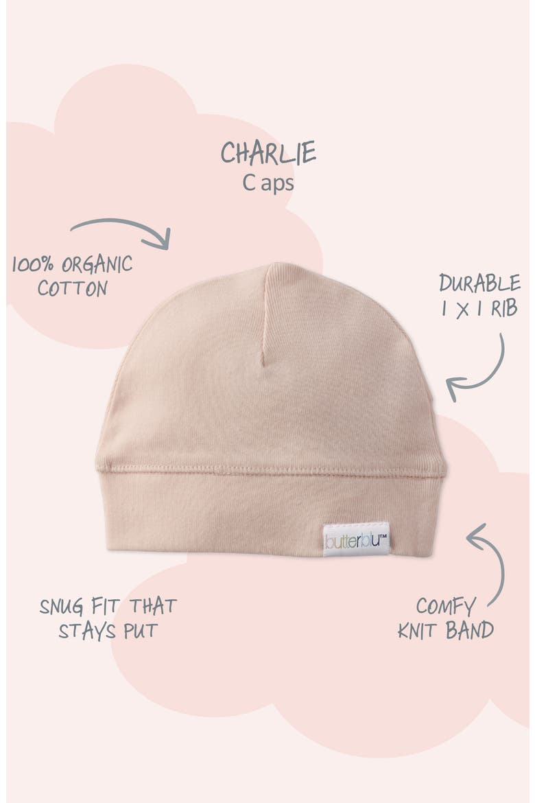 Kids' Charlie 5-Pack Organic Cotton Caps, Alternate, color, SORBET