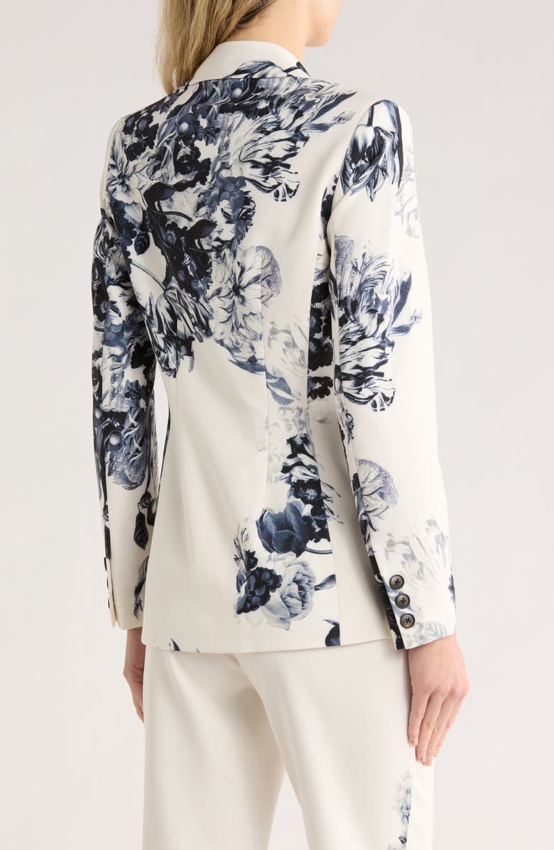 JASON WU Floral Print Blazer, Alternate, color, Ivory Floral Print