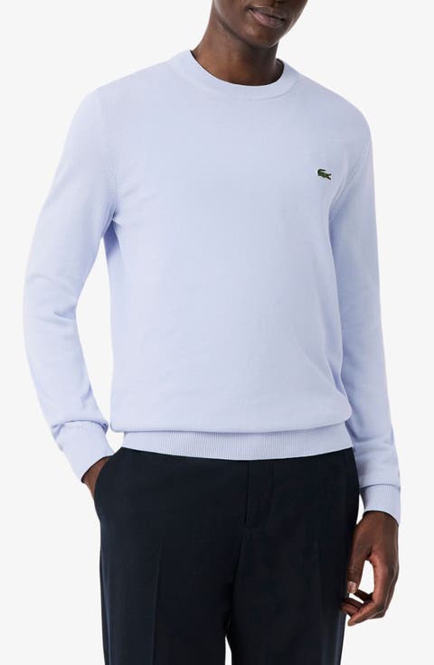 Solid Cotton Jersey Crewneck Sweater