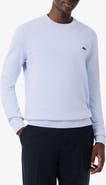 Lacoste Solid Cotton Jersey Crewneck Sweater