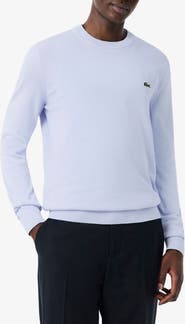 Lacoste Solid Cotton Jersey Crewneck Sweater