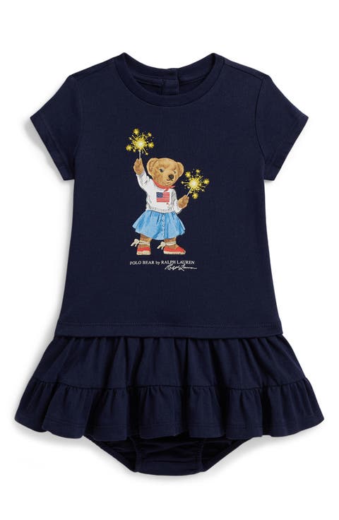 Bear Jersey Dress & Bloomers Set (Baby)