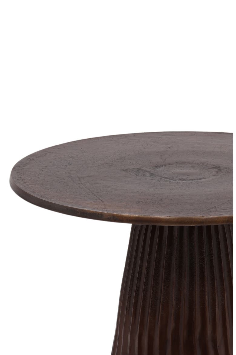 Apollo Fluted Side Table, Alternate, color, Antique Bronze