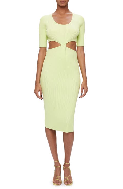 Collette Matte Compact Rib Body-Con Sweater Dress