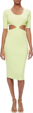 Simkhai Collette Matte Compact Rib Body-Con Sweater Dress