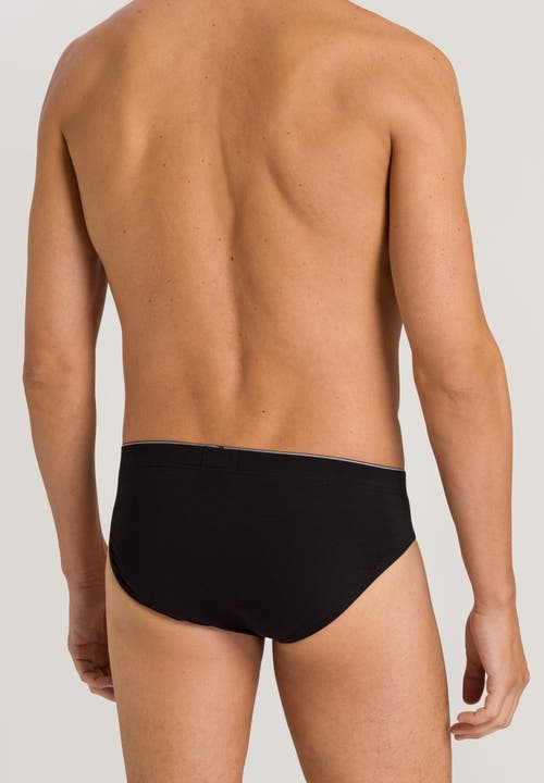 Hanro Stretch Cotton Essentials Briefs In Black