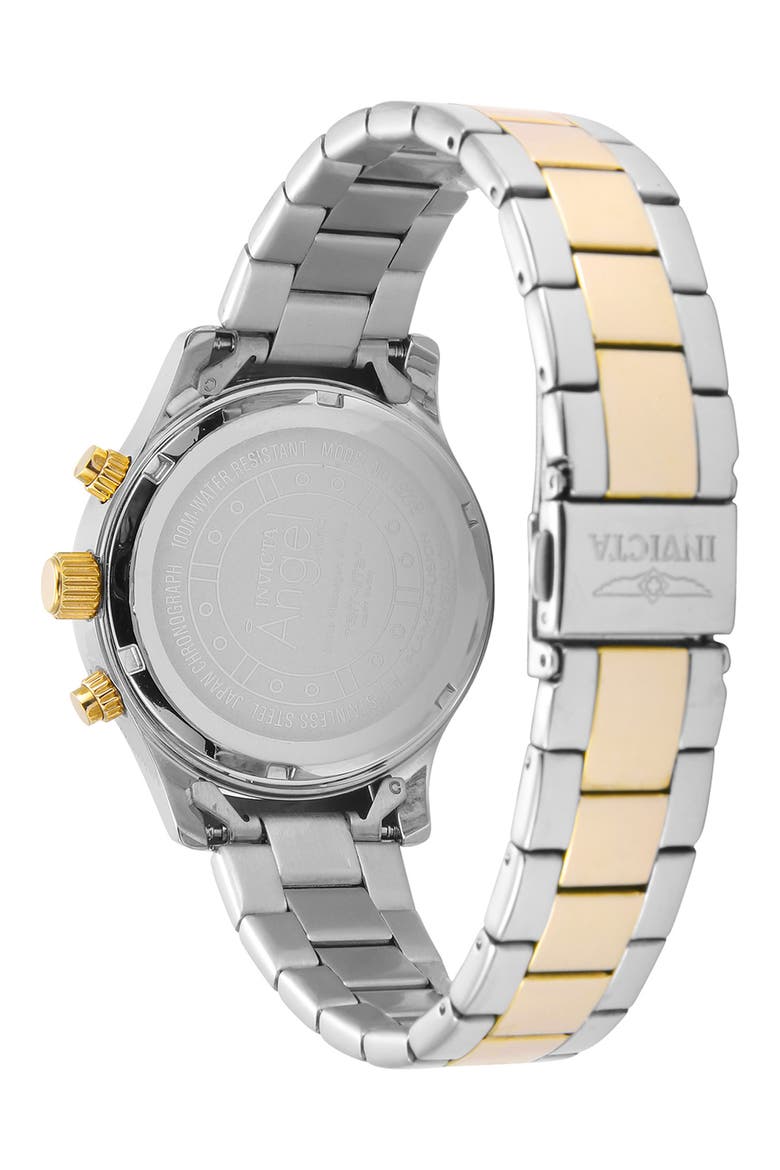 Angel Chronograph Quartz Bracelet Watch, 38mm, Alternate, color, SILVER GOLD
