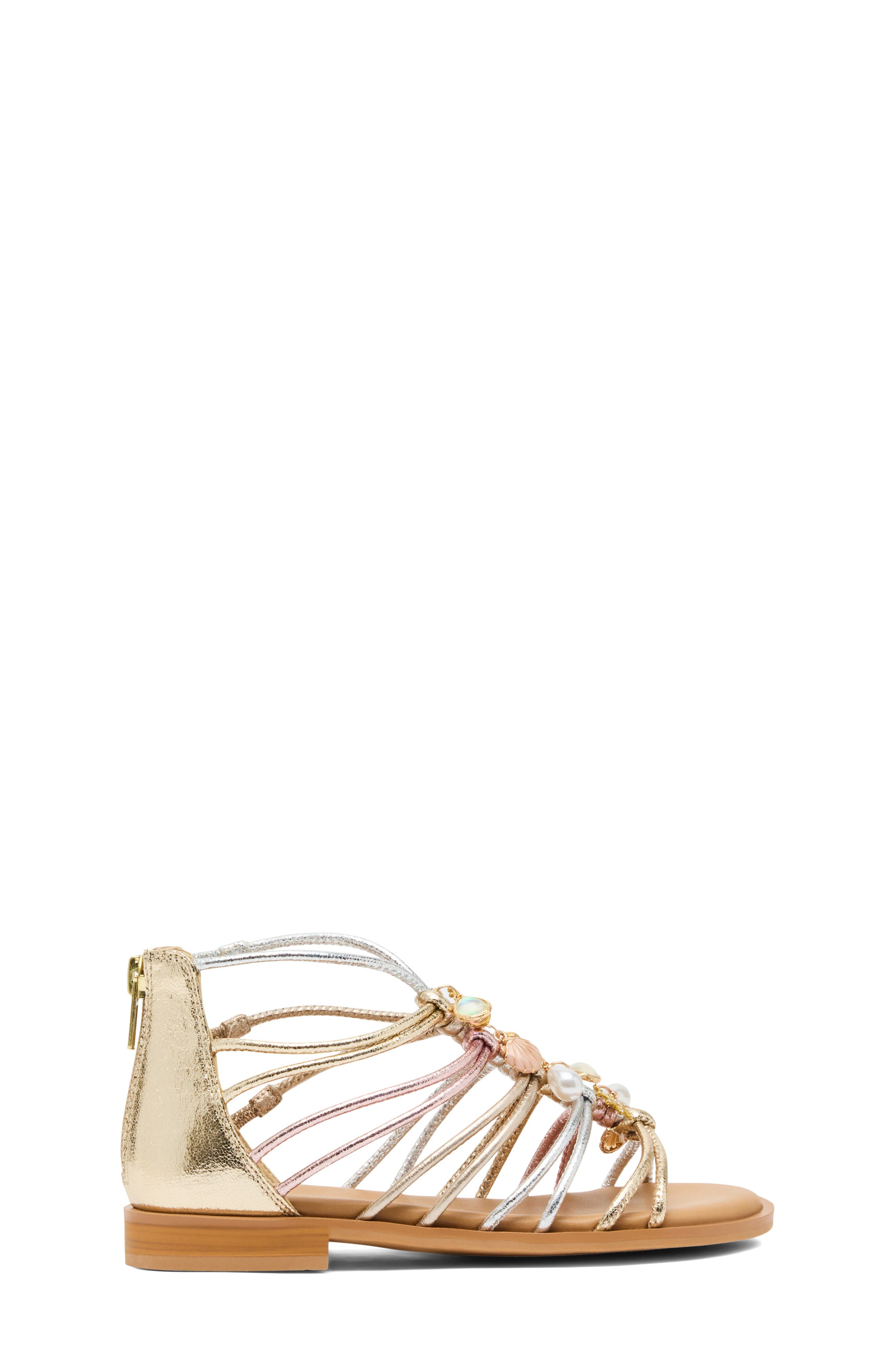 Steve Madden Kids' JGlowee Cage Sandal, Alternate, color, Metallic Multi