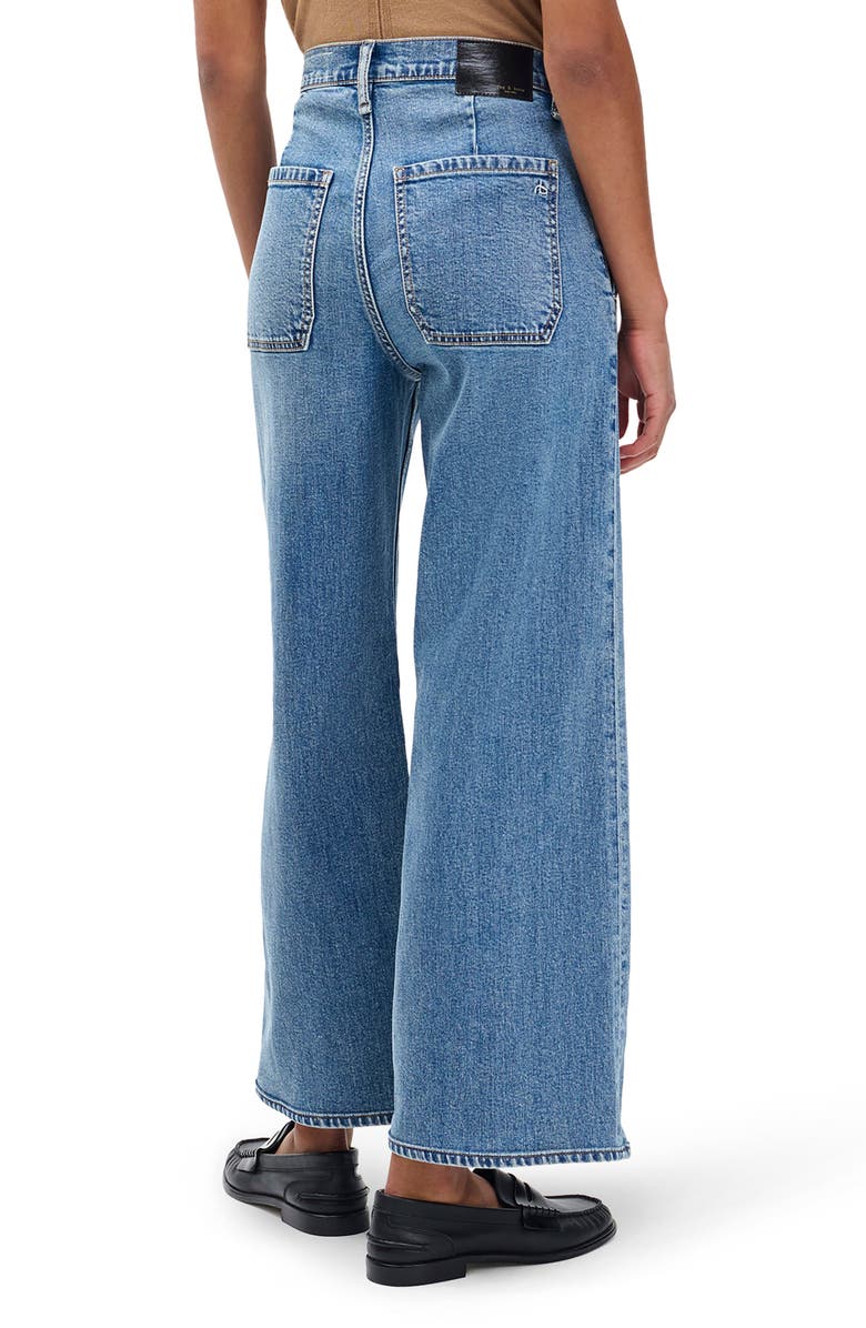 rag & bone Andi High Waist Ankle Wide Leg Jeans, Alternate, color, Orian