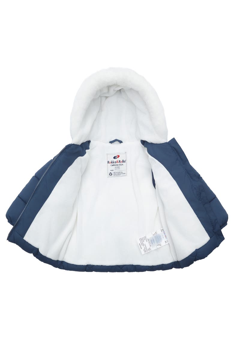 Soft Lining Hooded Puffer Jacket, Alternate, color, Frost navy