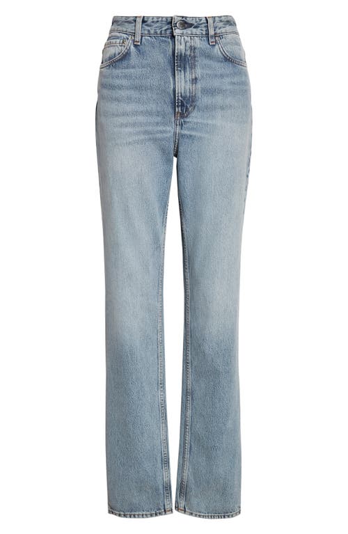Totême Toteme High Waist Organic Cotton Slim Leg Jeans In Blue