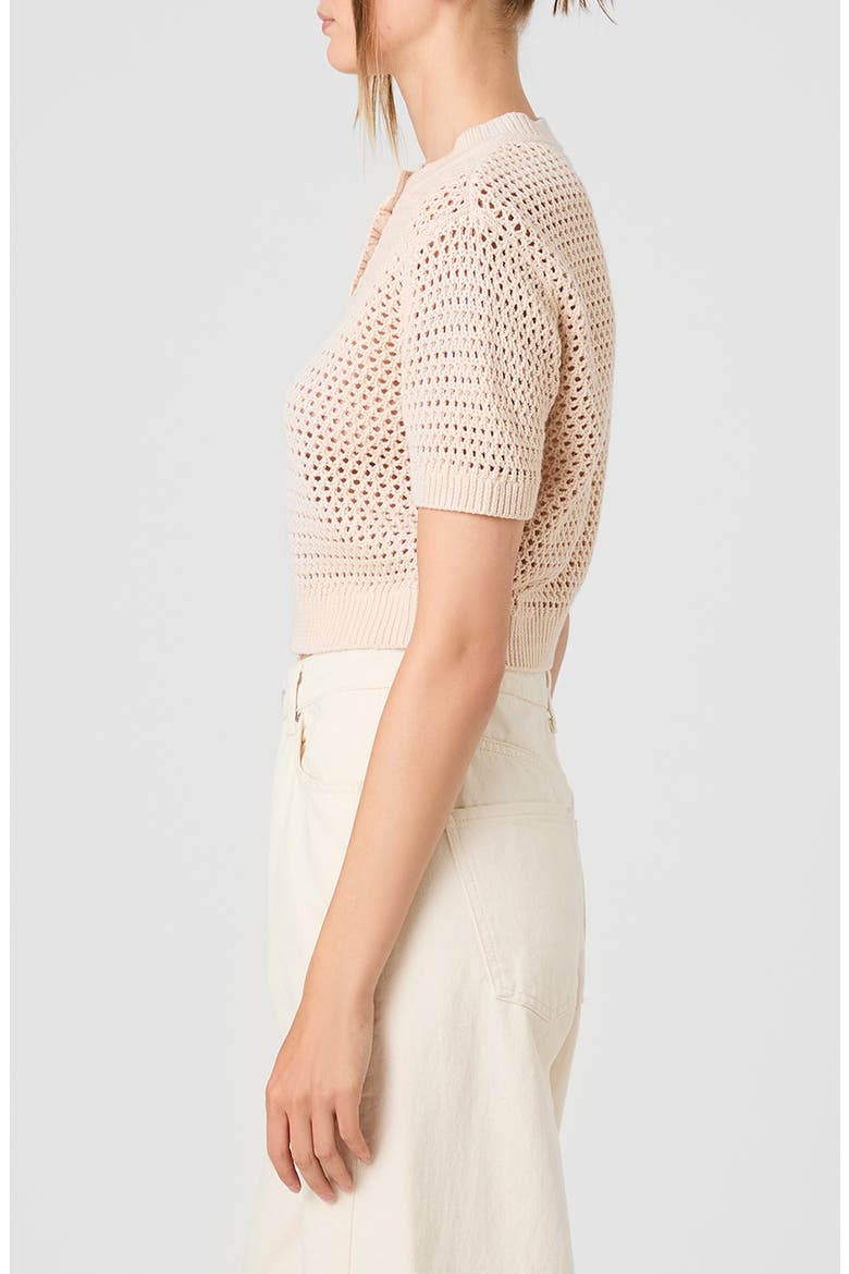 Teddy Open Stitch Sweater, Alternate, color, SEASHELL