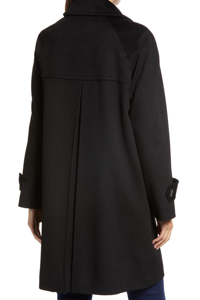 Wool Raglan Sleeve Coat, Alternate, color, BLACK