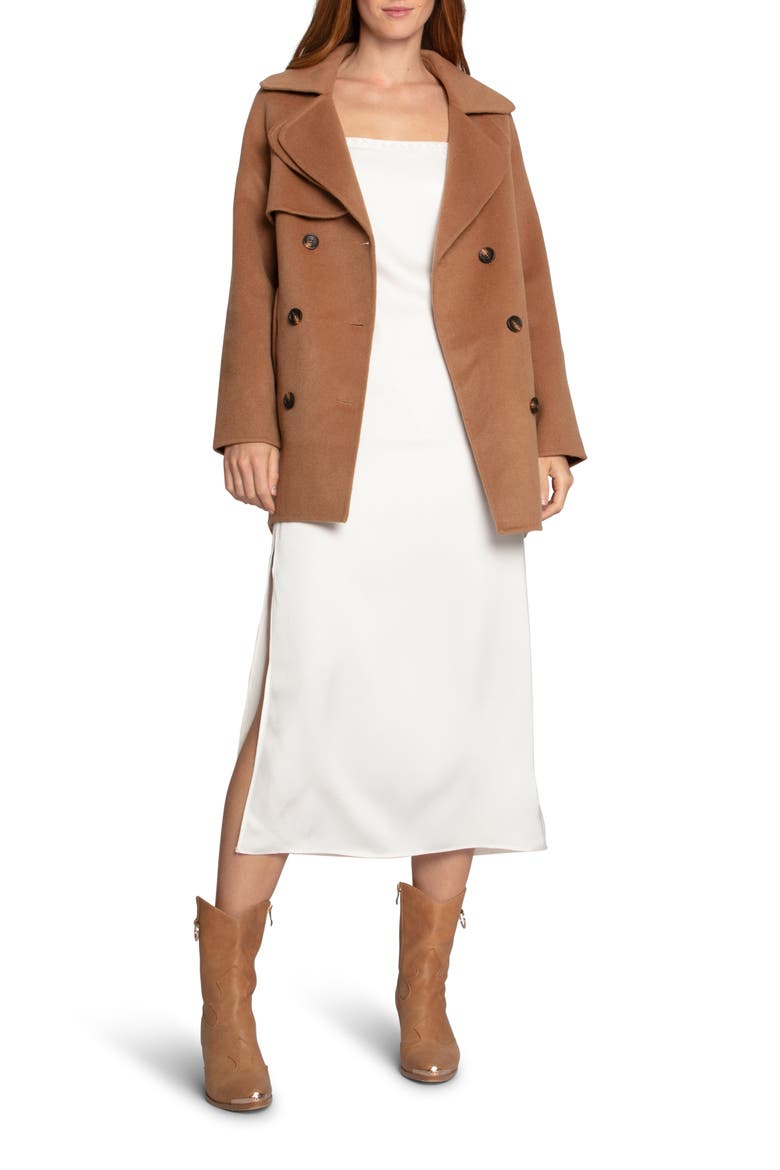 Wanna Be Loved Wool Blend Coat, Main, color, CAMEL