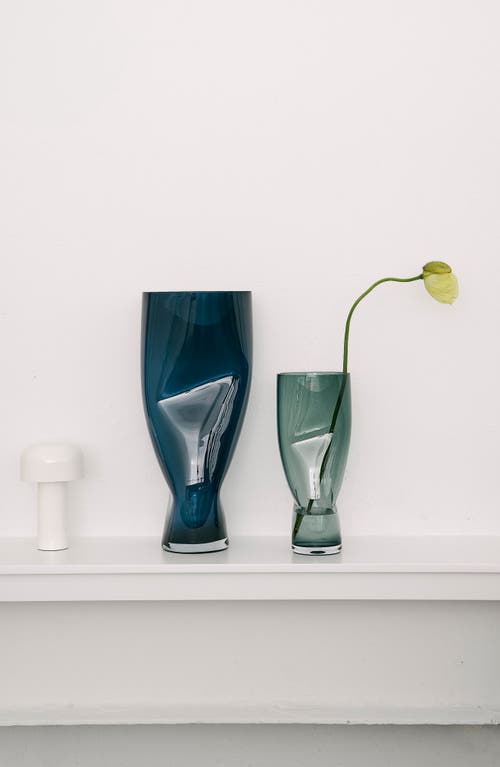 Orrefors Xl Squeeze Clear Vase In Blue