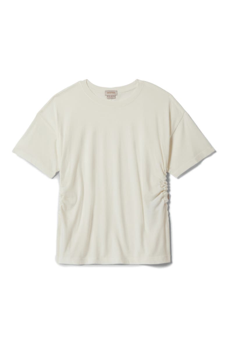 Carefree Organic Cotton Ruched T-Shirt, Alternate, color, OFF WHITE