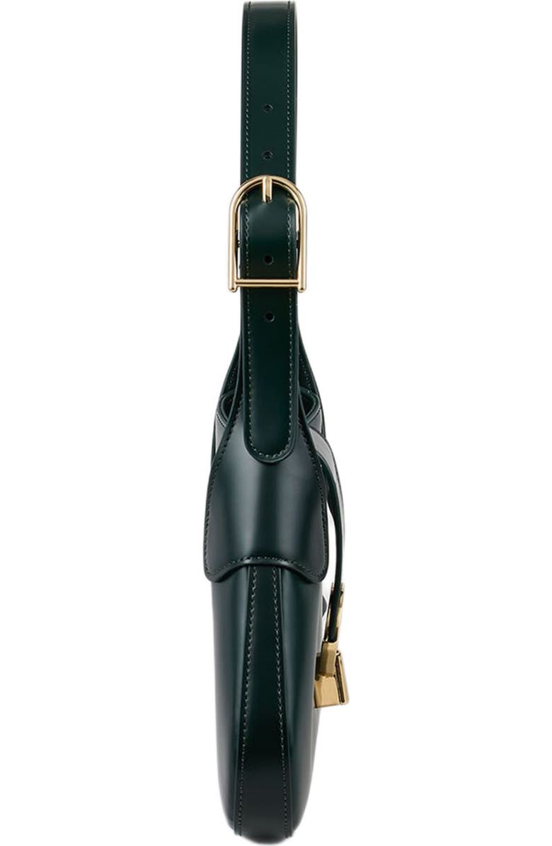 SANDRO Janet bag in certified leather, Alternate, color, Bottle Green