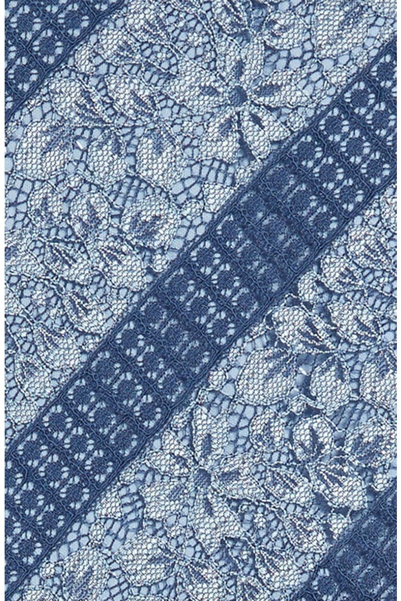 Mock Neck Lace Dress, Alternate, color, BLUE