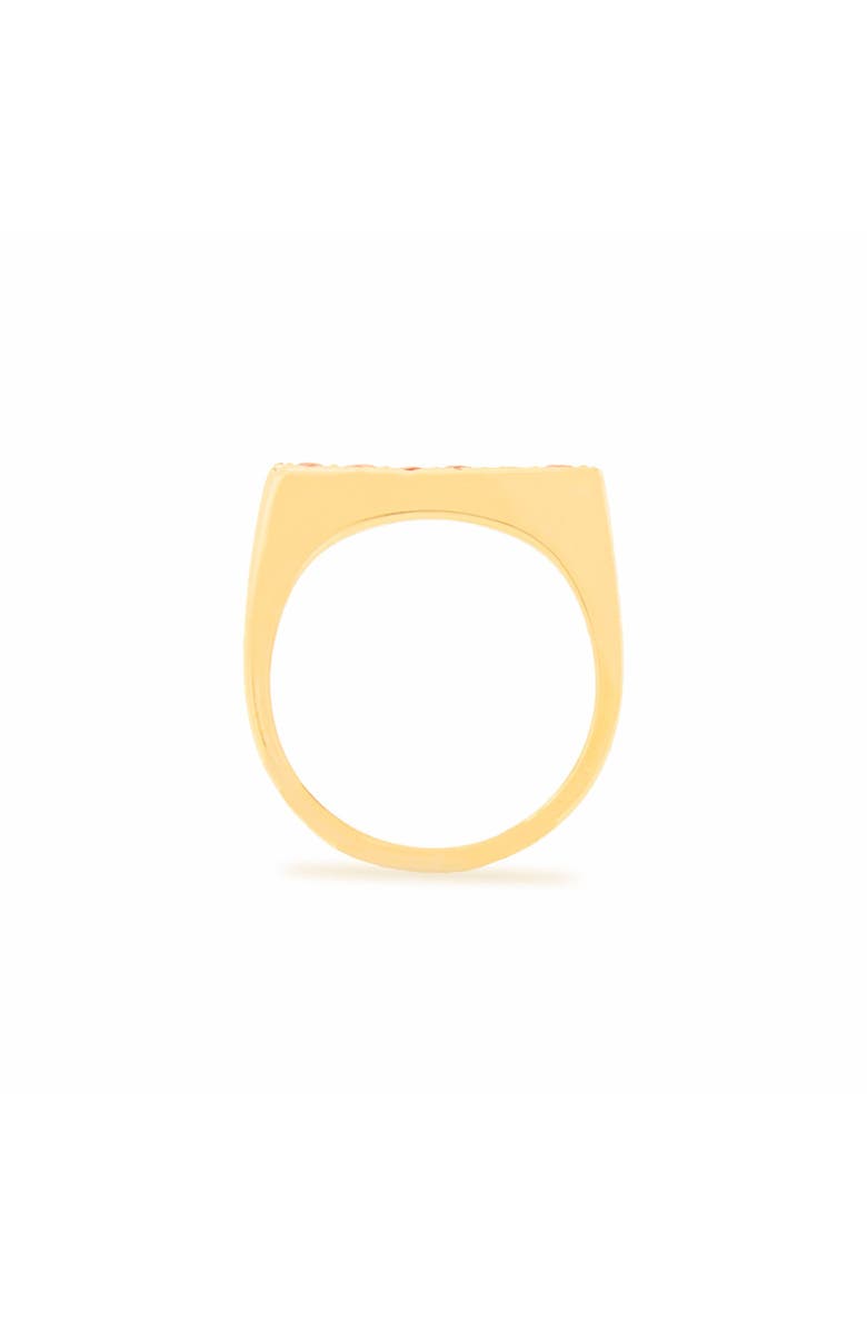 Campbell + Charlotte Edge Straight Stacking Ring, Alternate, color, Orange Sapphire-Gold