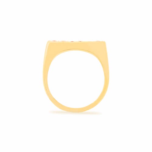 Campbell + Charlotte Edge Straight Stacking Ring In Gold