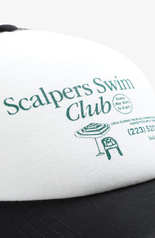 Scalpers Swim Club Trucker Cap In Black