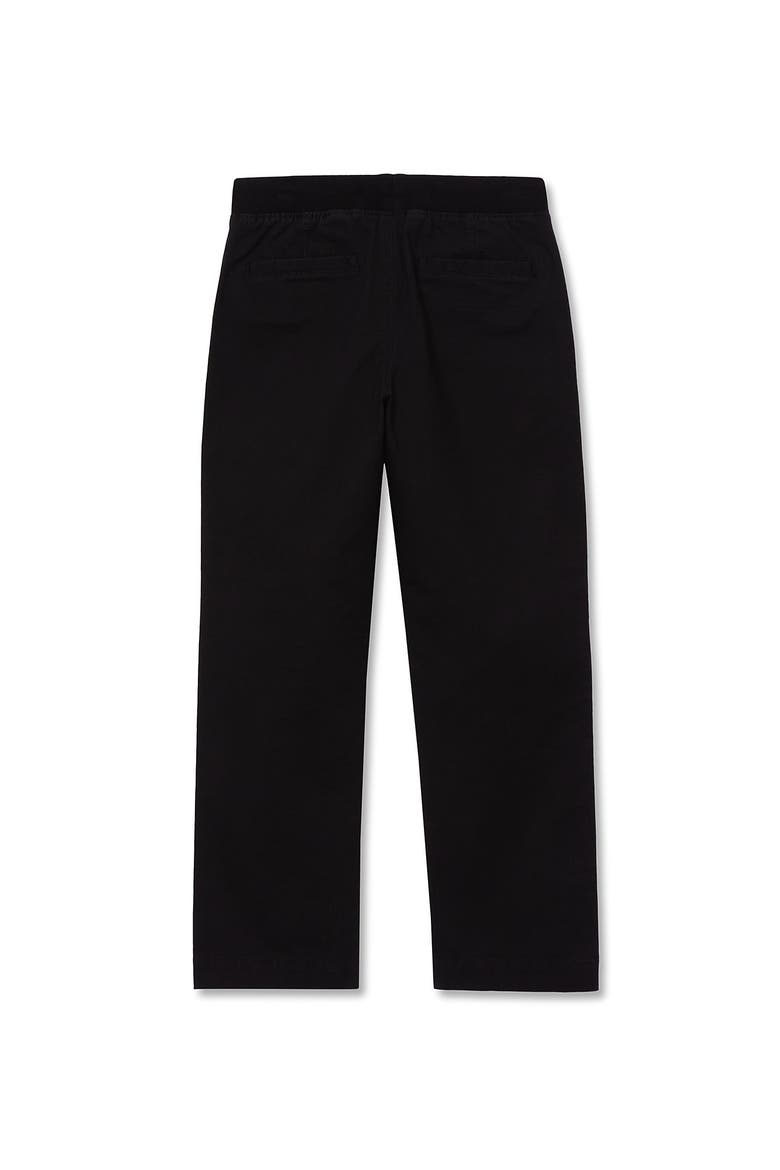 Boys Husky Stretch Soft Rib Waist Iron Knee Pull On Pants, Alternate, color, Black
