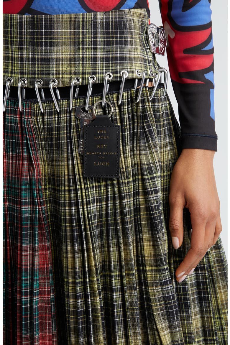 Green Wood Tartan Skirt, Alternate, color, MULTI TARTAN