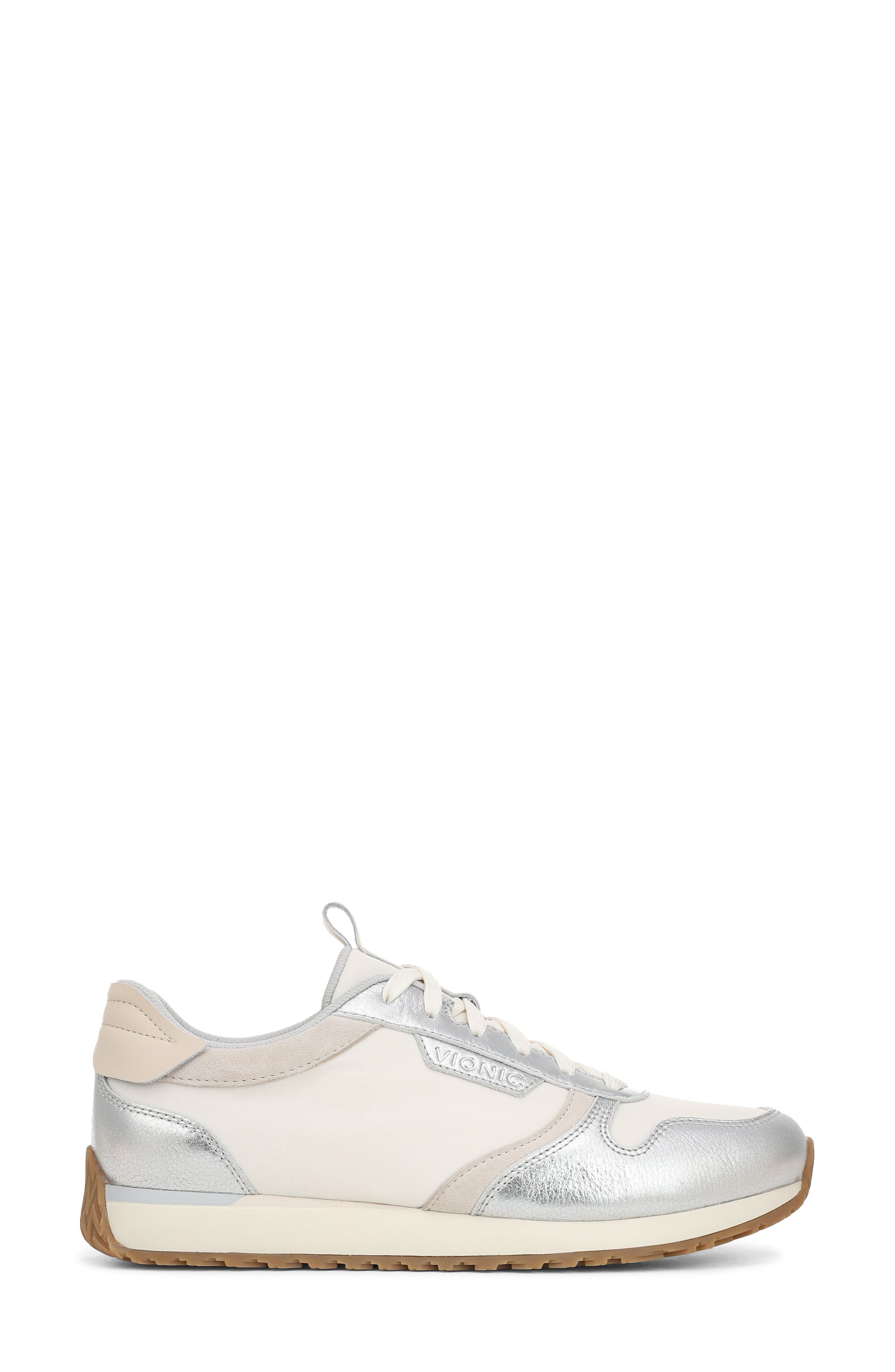Monarch Sneaker, Alternate, color, IVORY/ SILVER