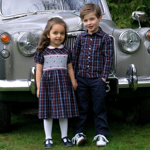 RACHEL RILEY RACHEL RILEY CHECK SMOCKED DRESS 