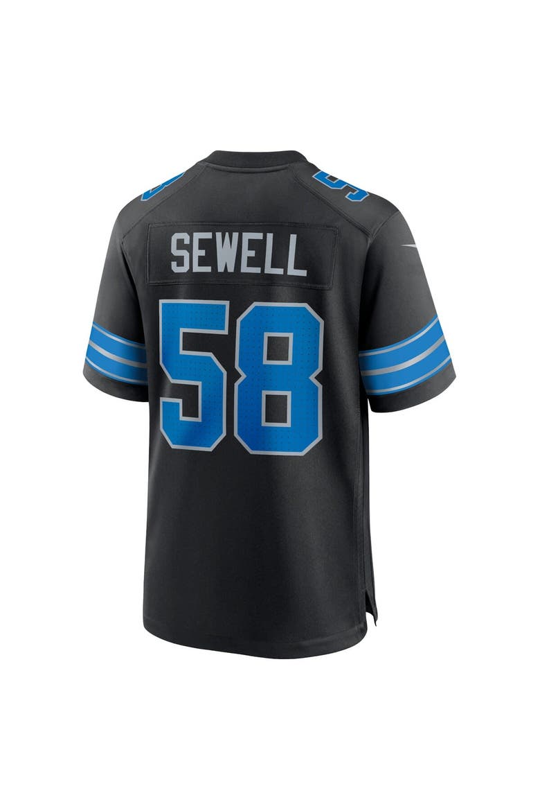 Men's Nike Penei Sewell Black Detroit Lions 2nd Alternate Game Jersey, Alternate, color, Black