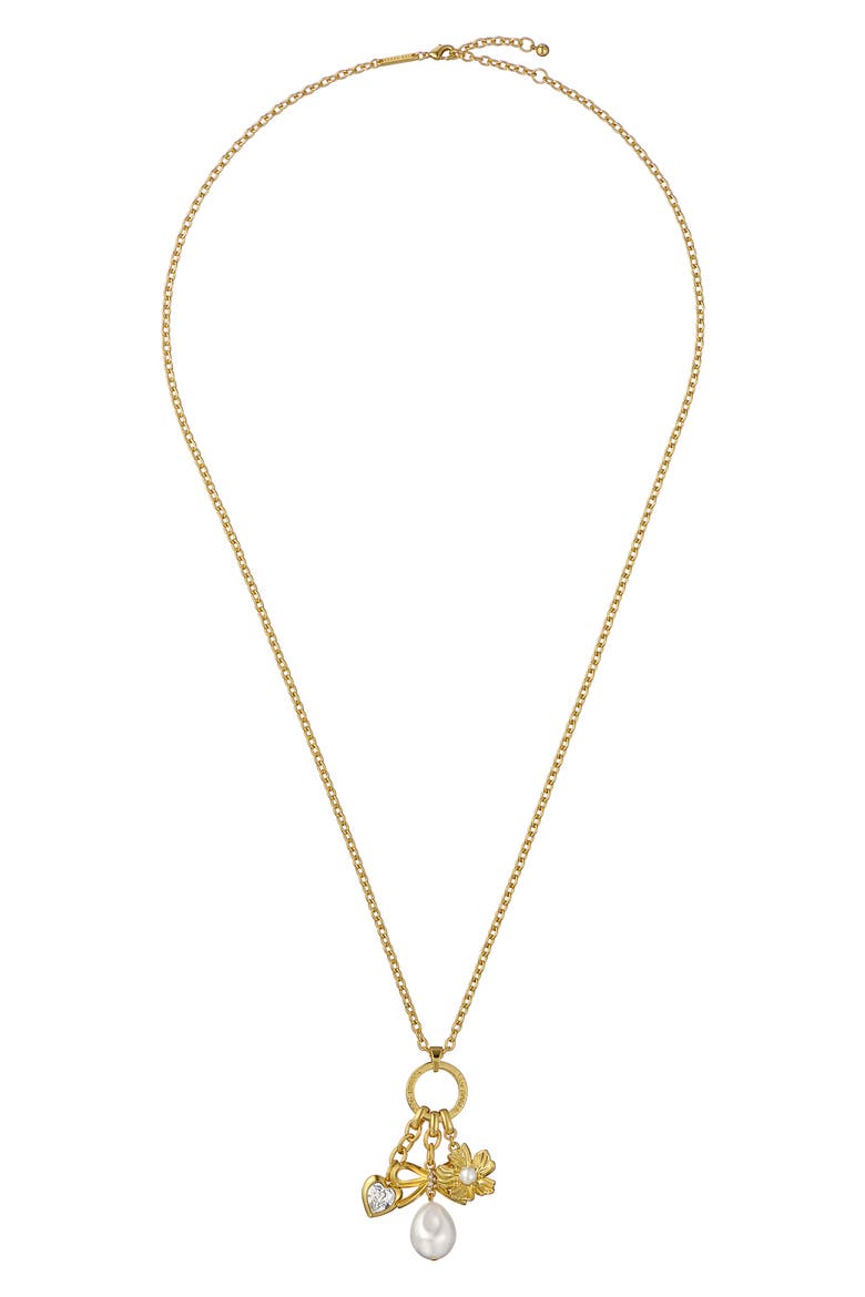 Isadora Charm Pendant Necklace, Alternate, color, METALLIC GOLD