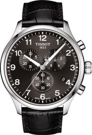 Tissot Chrono XL Collection Chronograph Leather Strap Watch, 45mm