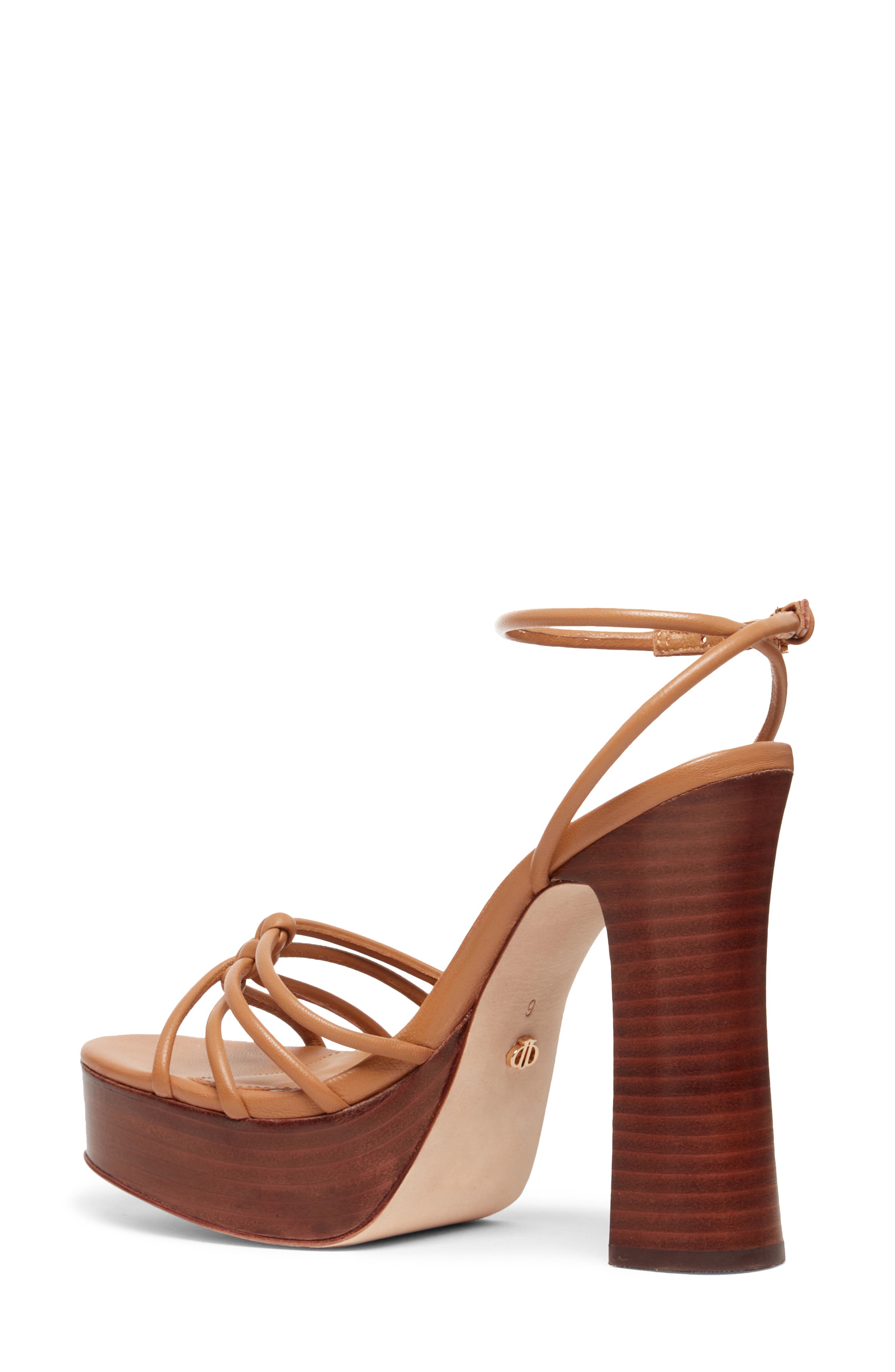 PAIGE Haley Platform Sandal, Alternate, color, Cognac