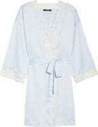 Lauren Ralph Lauren Lace Trim Satin Robe