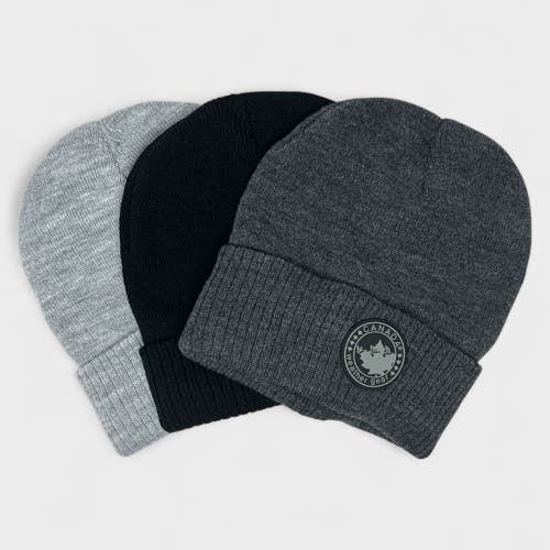Canada Weather Gear Kids' Boys' 3-pack Beanies In Gray