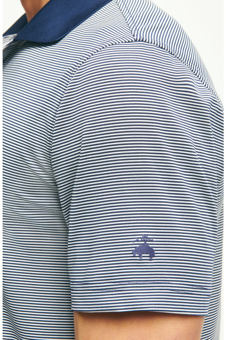 Microstripe Performance Golf Polo, Alternate, color, NAVY