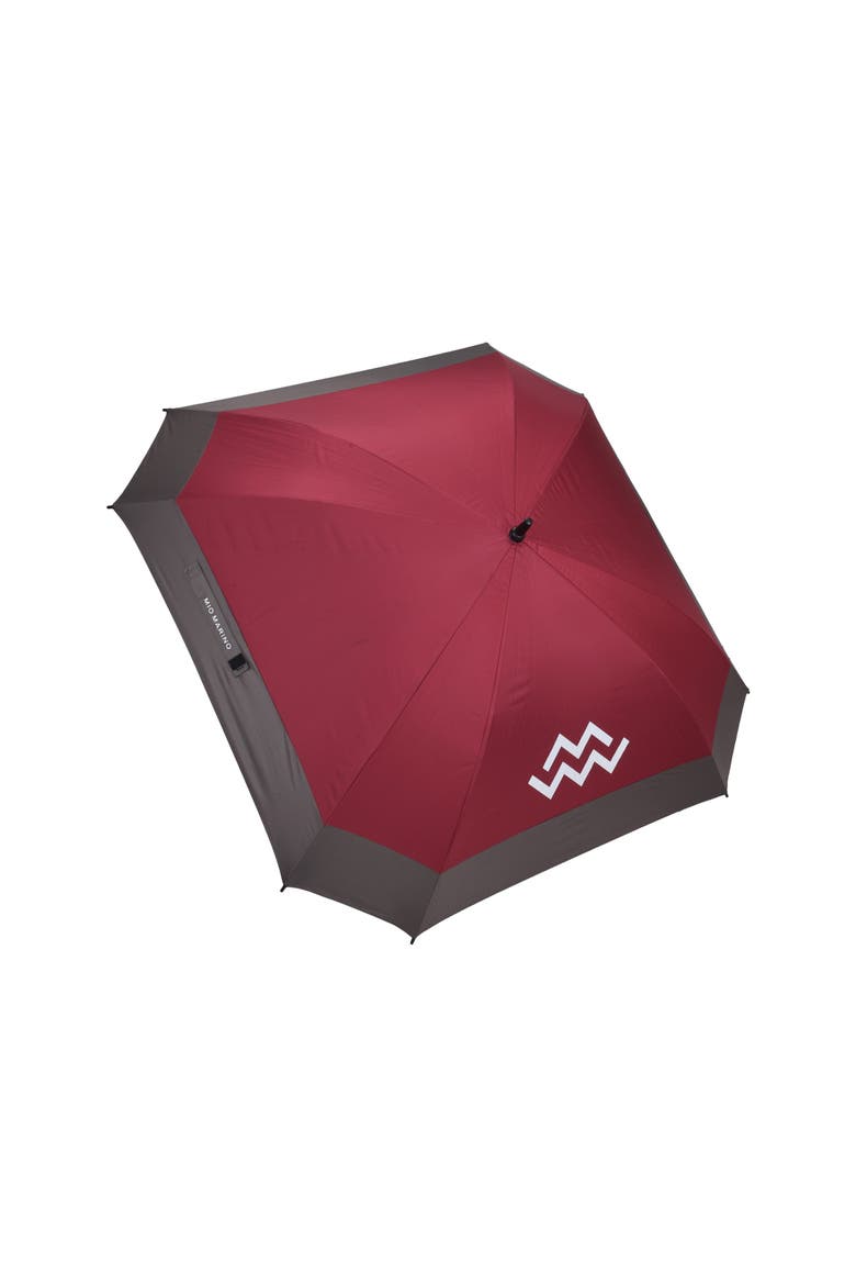Premium 62-Inch Square Golf Umbrella with UV Protection, Alternate, color, Burgundy / Gray