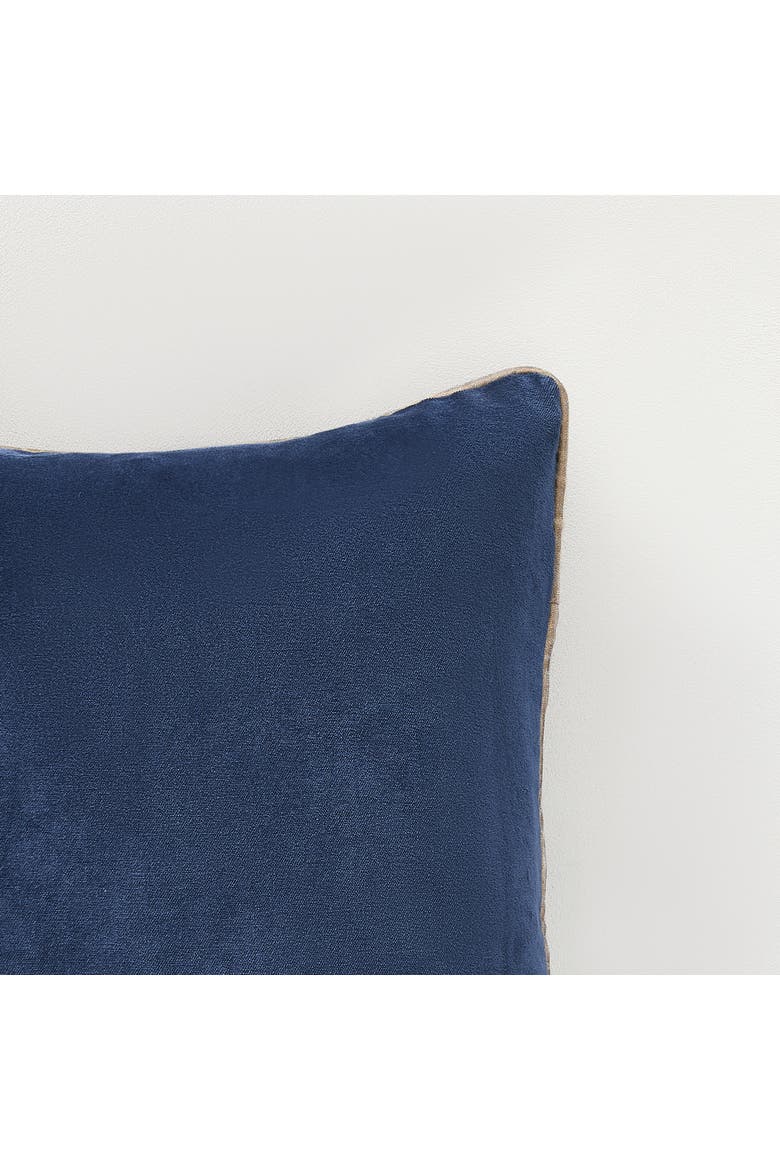 Orion Velvet Pillow Cover, Alternate, color, Navy
