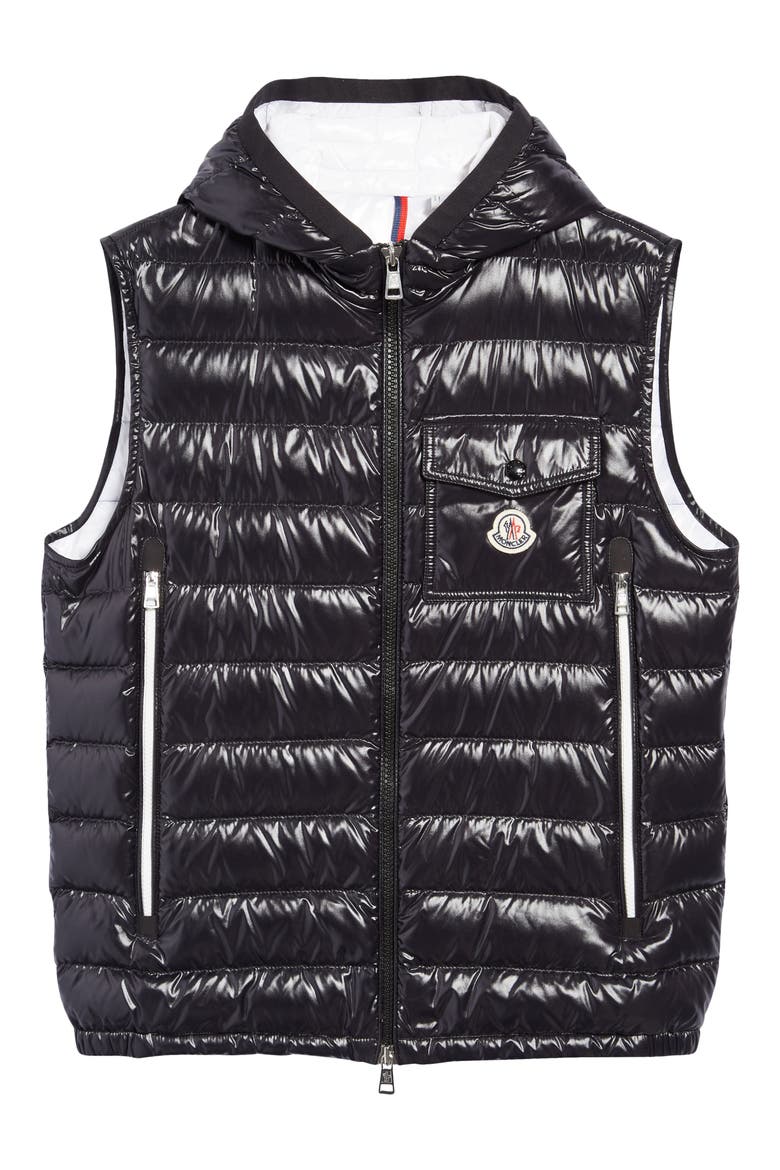 Ragot Quilted Hooded Down Vest, Alternate, color, BLACK