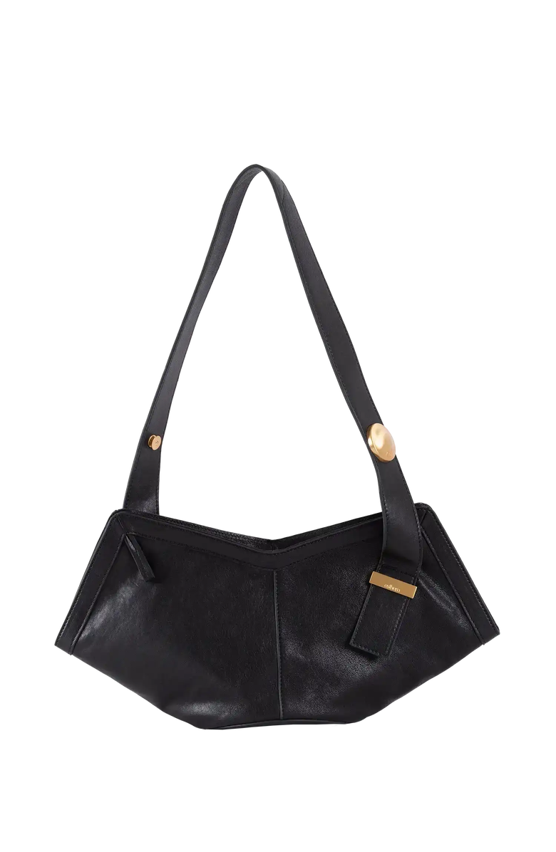 Esthera 1111AM Leather Shoulder Bag, Alternate, color, Black