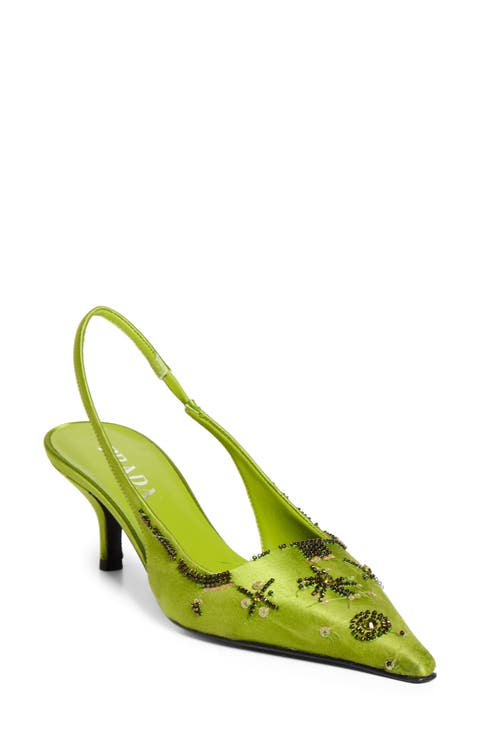 Jewel Runway Slingback Pump