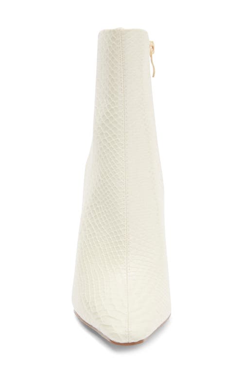Ashley Kahen Glam Snakeskin Embossed Boot In Ivory