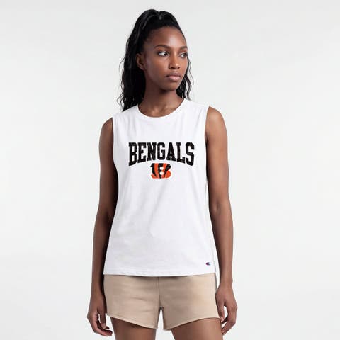 Women's Champion White Cincinnati Bengals Muscle Tank Top