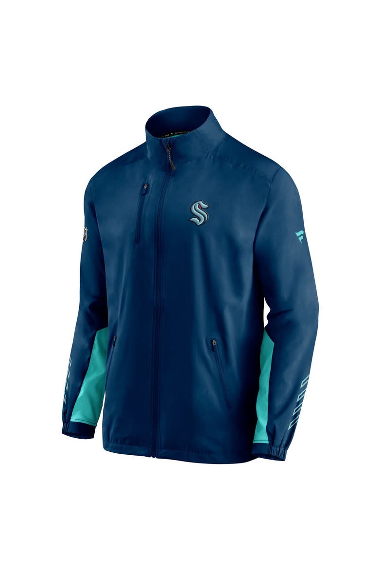 Men's Fanatics Branded Deep Sea Blue Seattle Kraken Authentic Pro Locker Room Rinkside Full-Zip Jacket, Alternate, color, Navy