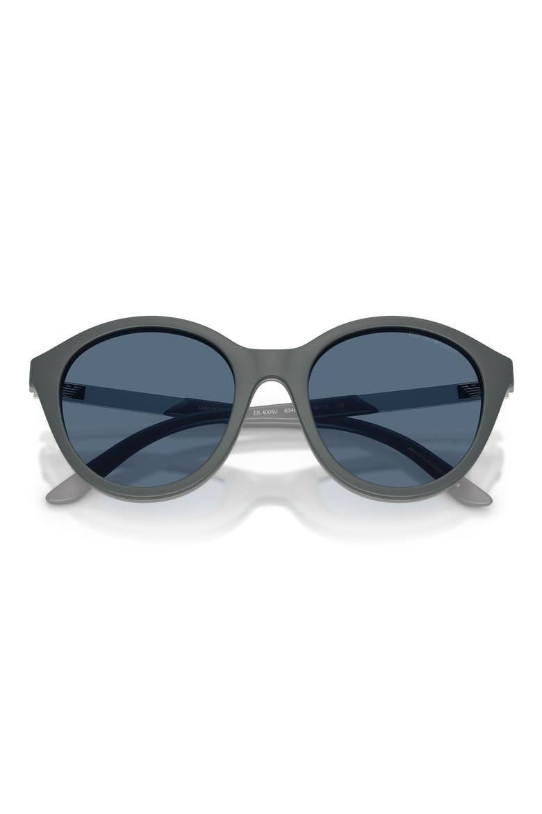 Kids' 48mm Round Optical Glasses & Clip-On Sunglasses, Alternate, color, MATTE GREY / CLEAR