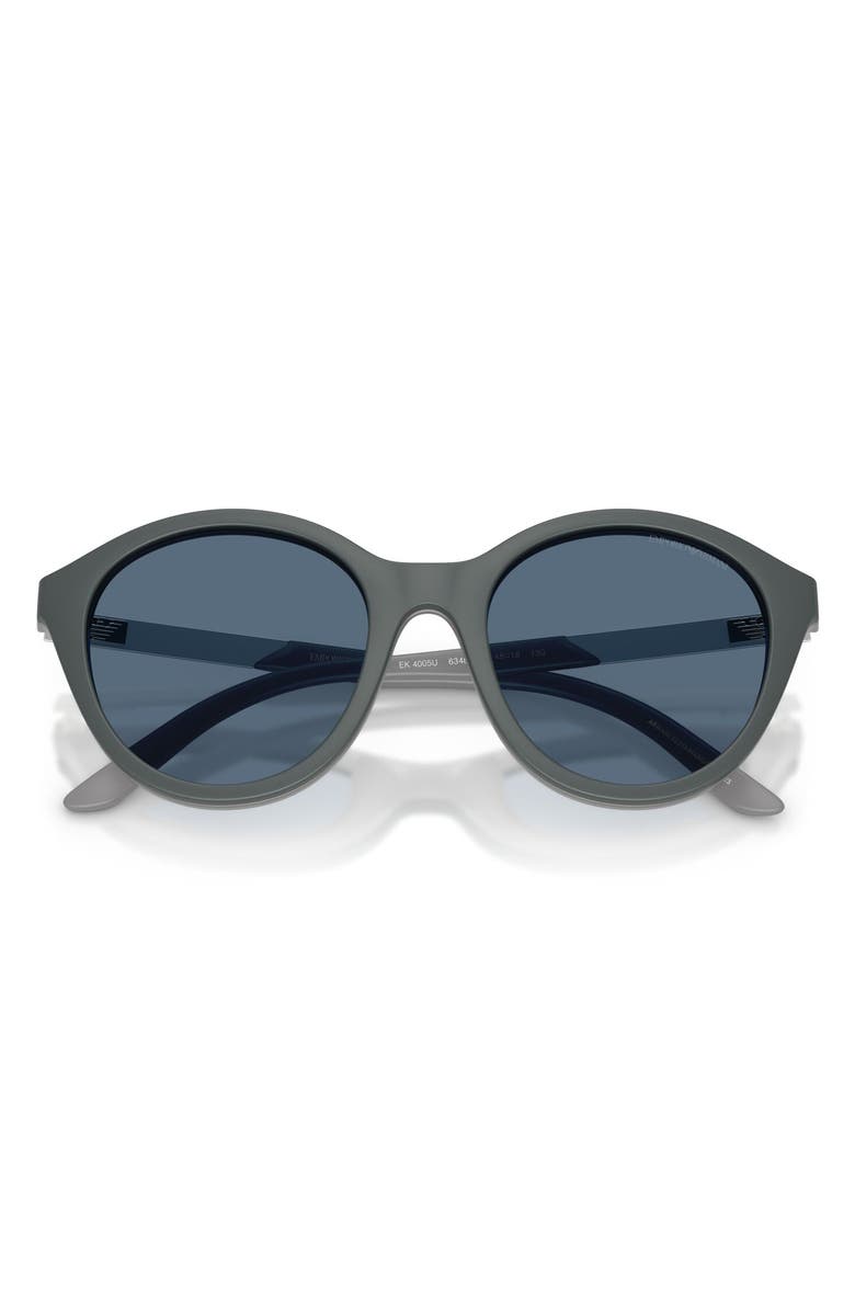 EMPORIO ARMANI KIDS Kids' 48mm Round Optical Glasses & Clip-On Sunglasses, Alternate, color, Matte Grey / Clear