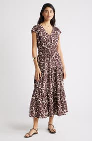 Nordstrom Tiered Poplin Maxi Dress