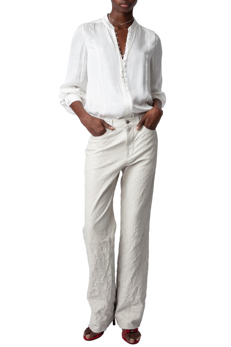 Twina Satin Pullover Shirt, Alternate, color, JUDO