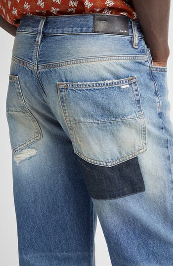 MA Quad Art Patch Straight Leg Jeans