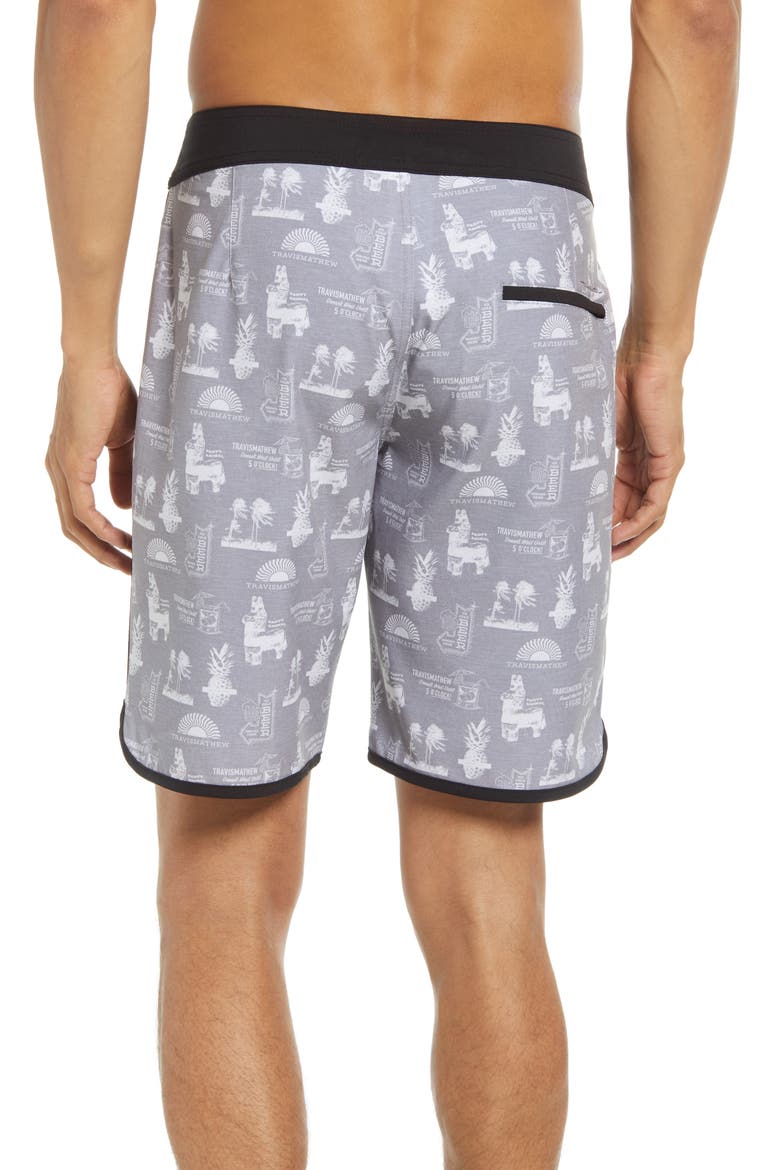 El Fiestero Board Shorts, Alternate, color, HEATHER GREY